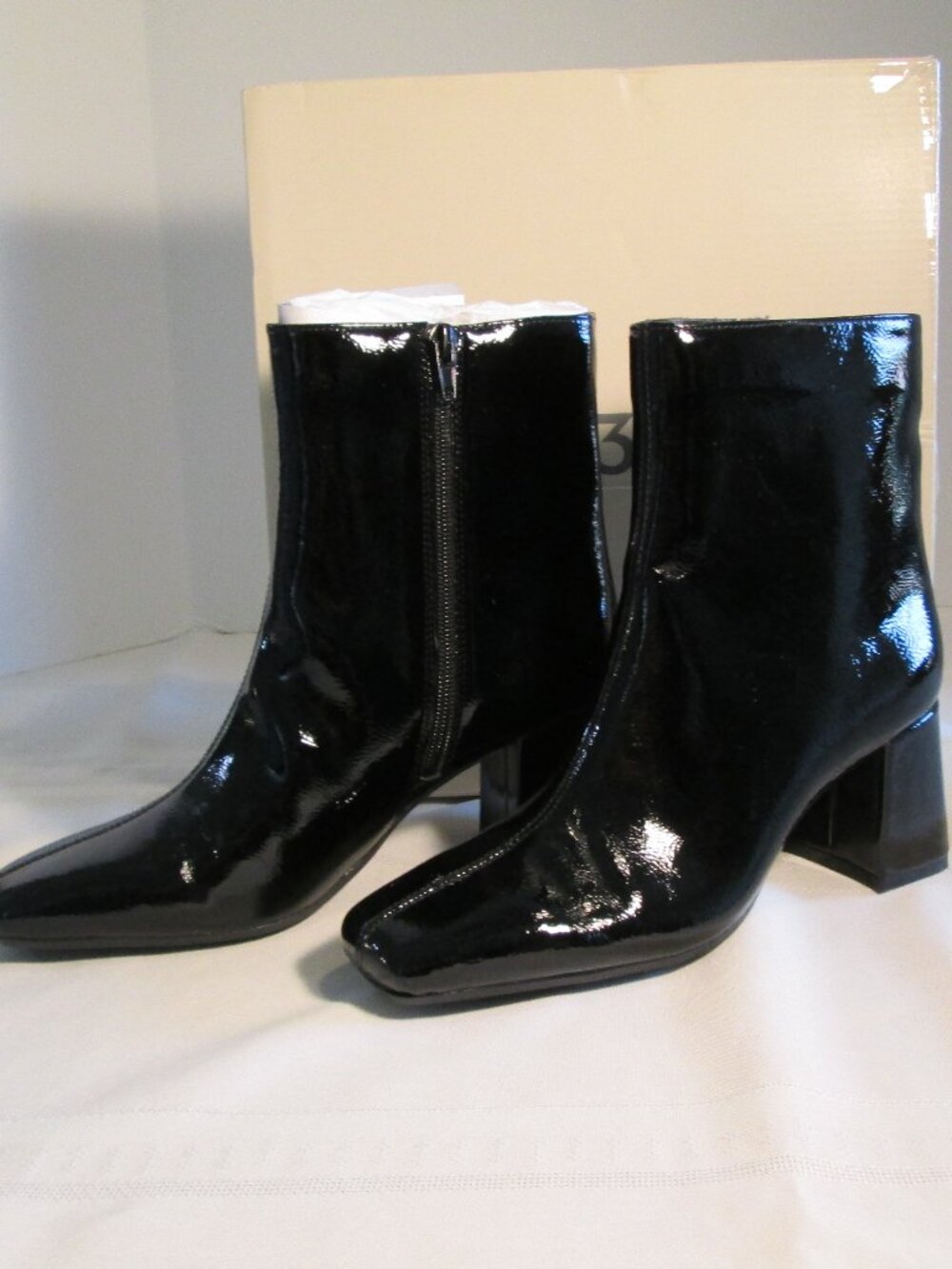 On 34th Margoe Square-Toe Booties NIB Sz 6.5 - Picture 4 of 12